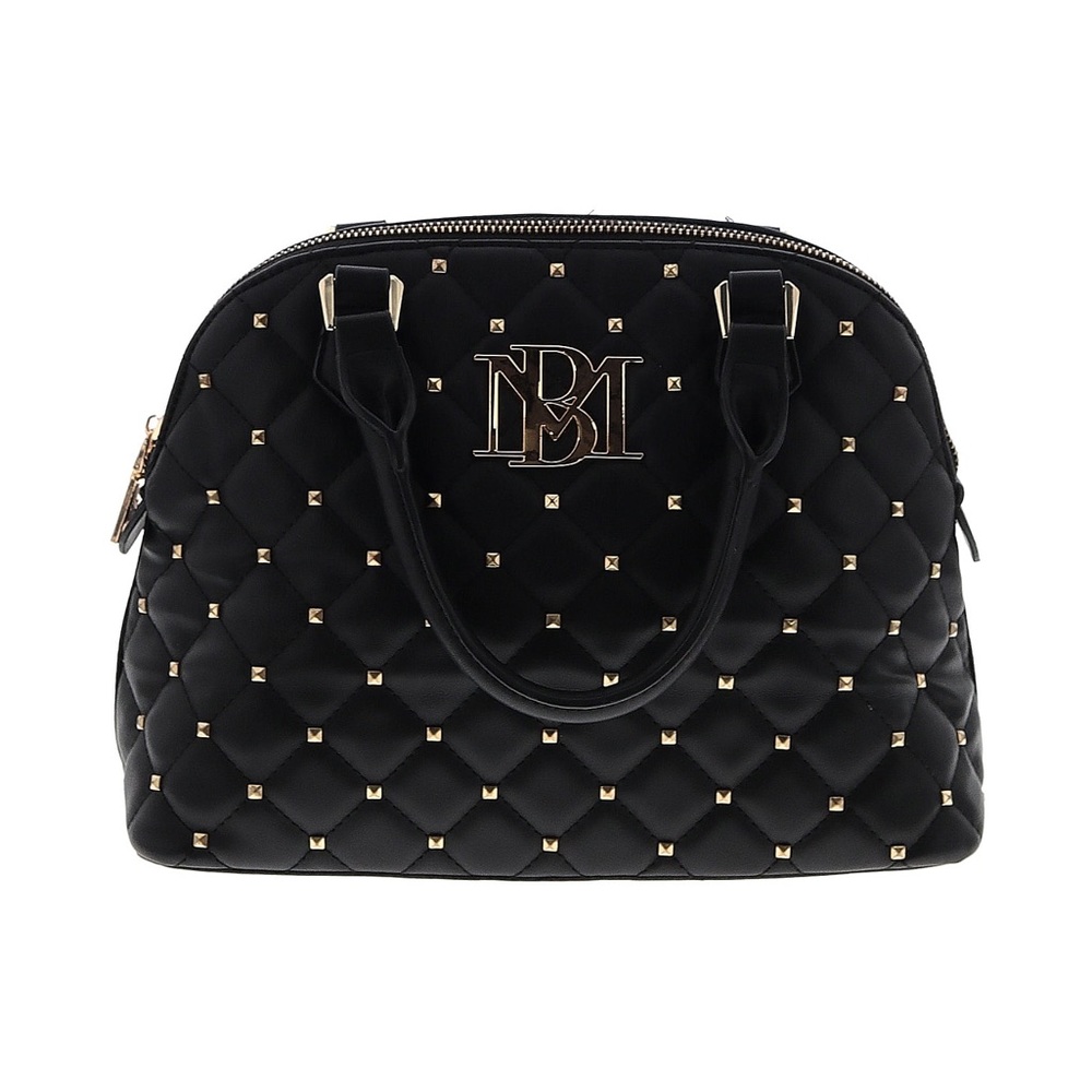 Badgley Mischka Quilted Black Satchel